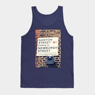 London street sign in Soho Tank Top